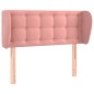 vidaXL Kopfteil mit Ohren Rosa 103x23x78/88 cm Samt