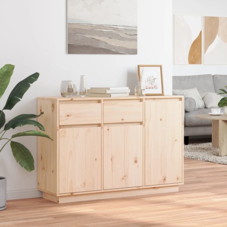 vidaXL Sideboard 110x34x75 cm Massivholz Kiefer