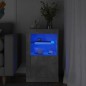 vidaXL Beistellschrank mit LED-Leuchten Betongrau Holzwerkstoff vidaXL Beistellschrank mit LED-Leuchten Betongrau Holzwerkstoff