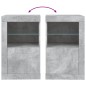 vidaXL Beistellschrank mit LED-Leuchten Betongrau Holzwerkstoff vidaXL Beistellschrank mit LED-Leuchten Betongrau Holzwerkstoff