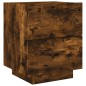 vidaXL Nachttische mit LED-Leuchten 2 Stk. Räuchereiche Holzwerkstoff vidaXL Nachttische mit LED-Leuchten 2 Stk. Räuchereiche Holzwerkstoff
