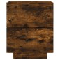 vidaXL Nachttische mit LED-Leuchten 2 Stk. Räuchereiche Holzwerkstoff vidaXL Nachttische mit LED-Leuchten 2 Stk. Räuchereiche Holzwerkstoff