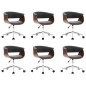 Drehbare Esszimmerstühle 6 Stk. Grau Stoff Drehbare Esszimmerstühle 6 Stk. Grau Stoff