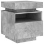 vidaXL Nachttisch mit LED-Leuchten Betongrau 40x39x48,5 cm vidaXL Nachttisch mit LED-Leuchten Betongrau 40x39x48,5 cm