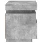 vidaXL Nachttisch mit LED-Leuchten Betongrau 40x39x48,5 cm vidaXL Nachttisch mit LED-Leuchten Betongrau 40x39x48,5 cm