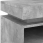 vidaXL Nachttisch mit LED-Leuchten Betongrau 40x39x48,5 cm vidaXL Nachttisch mit LED-Leuchten Betongrau 40x39x48,5 cm