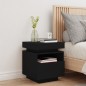 vidaXL Nachttisch mit LED-Leuchten Schwarz 40x39x48,5 cm vidaXL Nachttisch mit LED-Leuchten Schwarz 40x39x48,5 cm