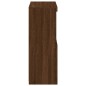 vidaXL Beistellschrank mit LED-Leuchten Braun Eiche Holzwerkstoff vidaXL Beistellschrank mit LED-Leuchten Braun Eiche Holzwerkstoff