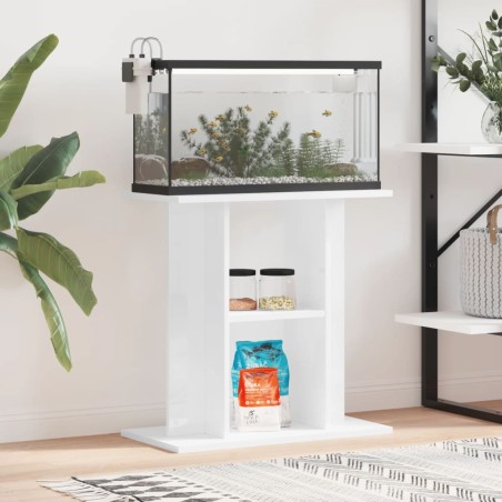 vidaXL Aquariumständer Hochglanz-Weiß 60x30x60 cm Holzwerkstoff