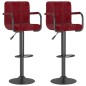 vidaXL Barhocker 2 Stk. Weinrot Samt vidaXL Barhocker 2 Stk. Weinrot Samt