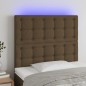 vidaXL LED Kopfteil Dunkelbraun 90x5x118/128 cm Stoff vidaXL LED Kopfteil Dunkelbraun 90x5x118/128 cm Stoff