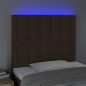 vidaXL LED Kopfteil Dunkelbraun 90x5x118/128 cm Stoff vidaXL LED Kopfteil Dunkelbraun 90x5x118/128 cm Stoff