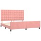 vidaXL Bettgestell mit Kopfteil Rosa 160x200 cm Samt vidaXL Bettgestell mit Kopfteil Rosa 160x200 cm Samt