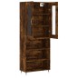 Highboard Räuchereiche 69,5x34x180 cm Holzwerkstoff Highboard Räuchereiche 69,5x34x180 cm Holzwerkstoff