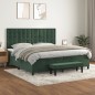 vidaXL Boxspringbett mit Matratze Dunkelgrün 200x200 cm Samt vidaXL Boxspringbett mit Matratze Dunkelgrün 200x200 cm Samt