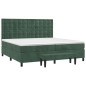 vidaXL Boxspringbett mit Matratze Dunkelgrün 200x200 cm Samt vidaXL Boxspringbett mit Matratze Dunkelgrün 200x200 cm Samt