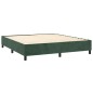 vidaXL Boxspringbett mit Matratze Dunkelgrün 200x200 cm Samt vidaXL Boxspringbett mit Matratze Dunkelgrün 200x200 cm Samt