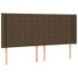 vidaXL Boxspringbett mit Matratze & LED Dunkelbraun 180x200 cm Stoff vidaXL Boxspringbett mit Matratze & LED Dunkelbraun 180x200 cm Stoff
