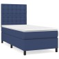 vidaXL Boxspringbett mit Matratze Blau 80x200 cm Stoff vidaXL Boxspringbett mit Matratze Blau 80x200 cm Stoff