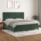 vidaXL Boxspringbett mit Matratze Dunkelgrün 200x200 cm Samt vidaXL Boxspringbett mit Matratze Dunkelgrün 200x200 cm Samt
