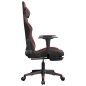 vidaXL Gaming-Stuhl mit Massage & Fußstütze Schwarz Weinrot Kunstleder vidaXL Gaming-Stuhl mit Massage & Fußstütze Schwarz Weinrot Kunstleder