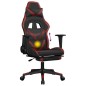 vidaXL Gaming-Stuhl mit Massage & Fußstütze Schwarz Weinrot Kunstleder vidaXL Gaming-Stuhl mit Massage & Fußstütze Schwarz Weinrot Kunstleder