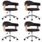 Drehbare Esszimmerstühle 4 Stk. Schwarz Kunstleder Drehbare Esszimmerstühle 4 Stk. Schwarz Kunstleder