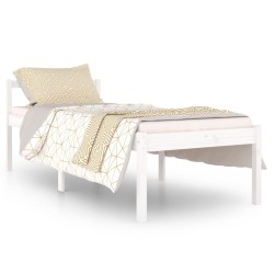 vidaXL Seniorenbett Weiß 75x190 cm Massivholz Kiefer