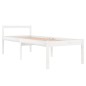 vidaXL Seniorenbett Weiß 75x190 cm Massivholz Kiefer vidaXL Seniorenbett Weiß 75x190 cm Massivholz Kiefer