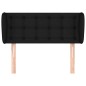 vidaXL Kopfteil mit Ohren Schwarz 103x23x78/88 cm Stoff vidaXL Kopfteil mit Ohren Schwarz 103x23x78/88 cm Stoff