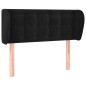 vidaXL Kopfteil mit Ohren Schwarz 103x23x78/88 cm Samt vidaXL Kopfteil mit Ohren Schwarz 103x23x78/88 cm Samt