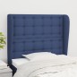 vidaXL Kopfteil mit Ohren Blau 83x23x118/128 cm Stoff vidaXL Kopfteil mit Ohren Blau 83x23x118/128 cm Stoff