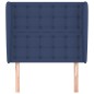 vidaXL Kopfteil mit Ohren Blau 83x23x118/128 cm Stoff vidaXL Kopfteil mit Ohren Blau 83x23x118/128 cm Stoff