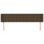 vidaXL Kopfteil mit Ohren Dunkelbraun 183x16x78/88 cm Stoff