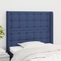 vidaXL Kopfteil mit Ohren Blau 83x16x118/128 cm Stoff vidaXL Kopfteil mit Ohren Blau 83x16x118/128 cm Stoff