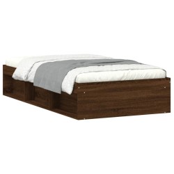 vidaXL Bettgestell Braun Eichen-Optik 90x190 cm
