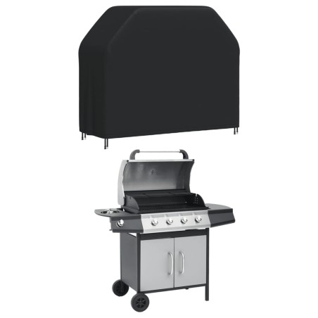 vidaXL Grillabdeckung 147x61x112 cm Schwarz 420D Oxford
