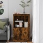 vidaXL Beistellschrank mit LED-Leuchten Räuchereiche Holzwerkstoff vidaXL Beistellschrank mit LED-Leuchten Räuchereiche Holzwerkstoff