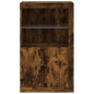 vidaXL Beistellschrank mit LED-Leuchten Räuchereiche Holzwerkstoff vidaXL Beistellschrank mit LED-Leuchten Räuchereiche Holzwerkstoff