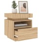 vidaXL Nachttisch mit LED-Leuchten Sonoma-Eiche 40x39x48,5 cm vidaXL Nachttisch mit LED-Leuchten Sonoma-Eiche 40x39x48,5 cm