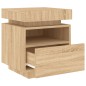 vidaXL Nachttisch mit LED-Leuchten Sonoma-Eiche 40x39x48,5 cm vidaXL Nachttisch mit LED-Leuchten Sonoma-Eiche 40x39x48,5 cm