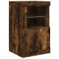 vidaXL Beistellschrank mit LED-Leuchten Räuchereiche Holzwerkstoff vidaXL Beistellschrank mit LED-Leuchten Räuchereiche Holzwerkstoff