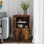 vidaXL Beistellschrank mit LED-Leuchten Räuchereiche Holzwerkstoff vidaXL Beistellschrank mit LED-Leuchten Räuchereiche Holzwerkstoff