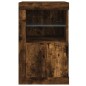 vidaXL Beistellschrank mit LED-Leuchten Räuchereiche Holzwerkstoff vidaXL Beistellschrank mit LED-Leuchten Räuchereiche Holzwerkstoff