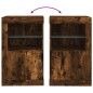 vidaXL Beistellschrank mit LED-Leuchten Räuchereiche Holzwerkstoff vidaXL Beistellschrank mit LED-Leuchten Räuchereiche Holzwerkstoff