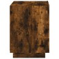 vidaXL Nachttisch mit LED-Leuchten Räuchereiche Holzwerkstoff vidaXL Nachttisch mit LED-Leuchten Räuchereiche Holzwerkstoff