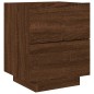 vidaXL Nachttische mit LED-Leuchten 2 Stk. Braun Eiche Holzwerkstoff vidaXL Nachttische mit LED-Leuchten 2 Stk. Braun Eiche Holzwerkstoff