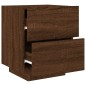 vidaXL Nachttische mit LED-Leuchten 2 Stk. Braun Eiche Holzwerkstoff vidaXL Nachttische mit LED-Leuchten 2 Stk. Braun Eiche Holzwerkstoff