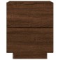 vidaXL Nachttische mit LED-Leuchten 2 Stk. Braun Eiche Holzwerkstoff vidaXL Nachttische mit LED-Leuchten 2 Stk. Braun Eiche Holzwerkstoff