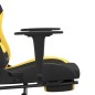 vidaXL Gaming-Stuhl mit Massage & Fußstütze Schwarz und Gelb Stoff vidaXL Gaming-Stuhl mit Massage & Fußstütze Schwarz und Gelb Stoff